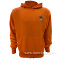 Custom Men's Embroidery Logo Distressed Hem Pullover Hoodies